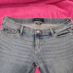 Aeropostale Women's Super Low Rise Flare Blue Jeans